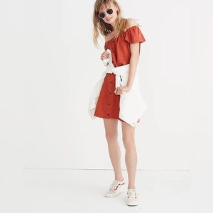 Madewell Texture & Thread Off-the-Shoulder Dress - Medium